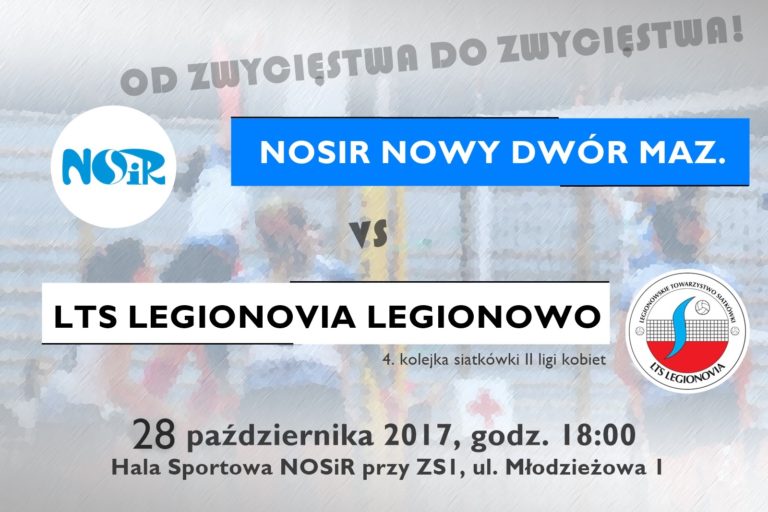 Zapraszamy na mecz NOSiR – LTS Legionovia!