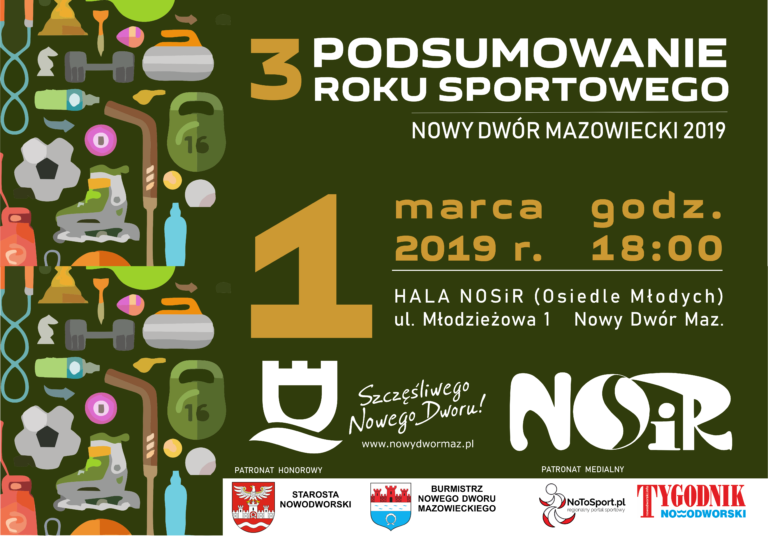 Zapraszamy na 3 Podsumowanie Roku Sportowego Gminy Nowy Dwór Mazowiecki