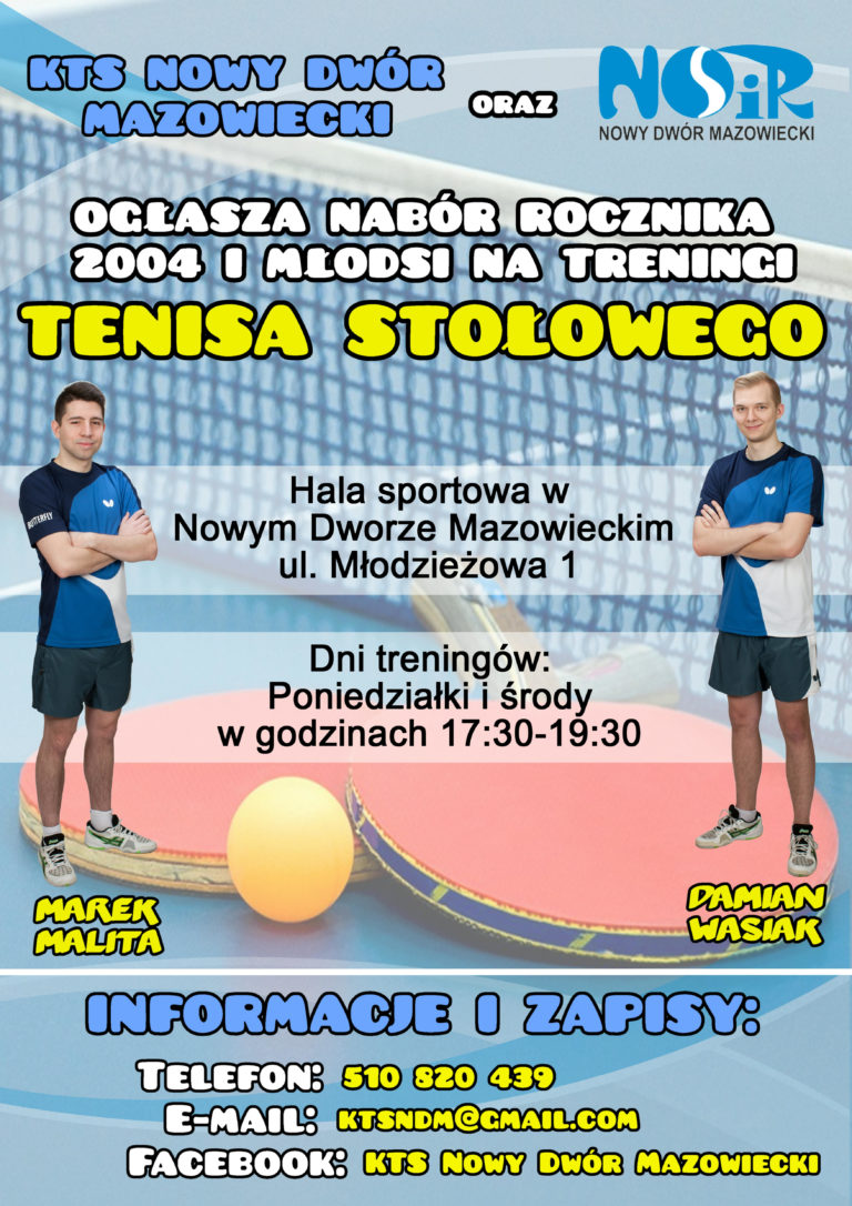 Nabór do sekcji tenisa stołowego