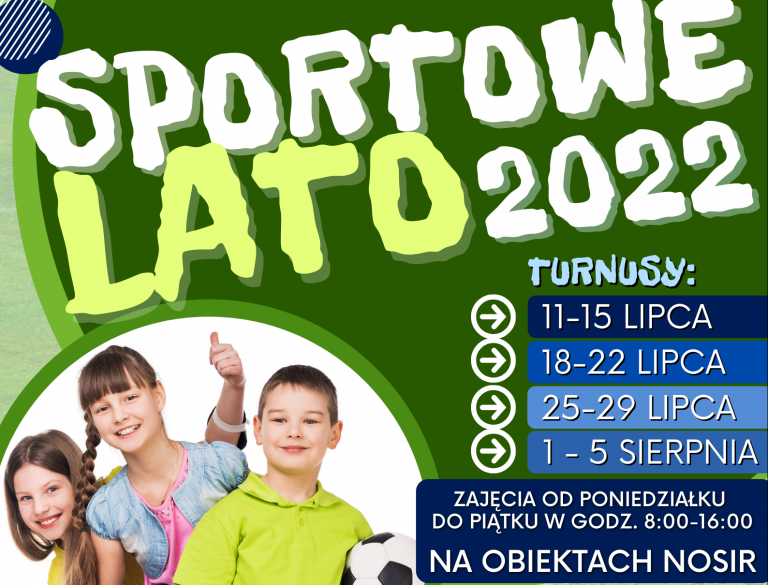 „Sportowe Lato z NOSiR 2022” – zapisy od 9 maja!