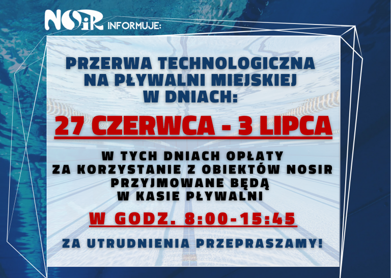 Przerwa technologiczna na pływalni